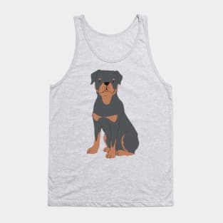 Rottweiler Dog Illustration Tank Top